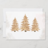 Oh, Baby! Gold Tree Christmas Baby Shower Foto Einladung (Rückseite)