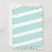 Oh Baby, Gold und Minze Baby Dusche Einladung (Rückseite)