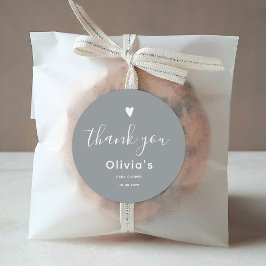 Oh Baby Gray Danke Runder Aufkleber