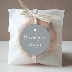 Oh Baby Gray Danke Runder Aufkleber