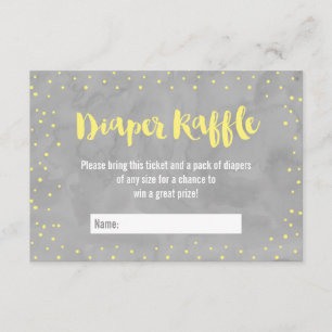 Oh Baby Gray und Yellow Baby Dusche Windelwanne Begleitkarte