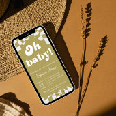 Oh, Baby! Green Checked | Gingham | Babydusche Einladung