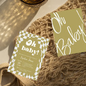 Oh, Baby! Green Checked | Gingham | Babydusche Einladung