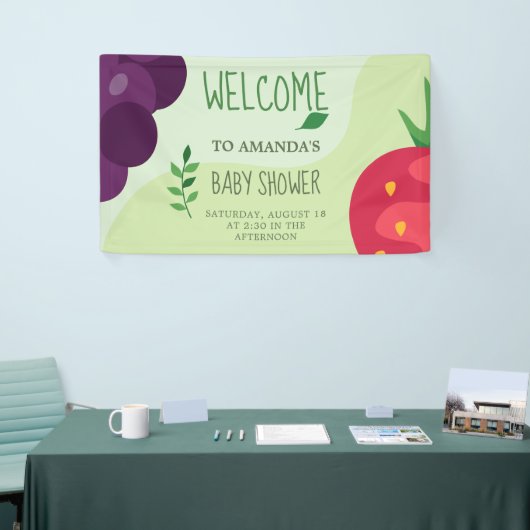 Oh Baby Green Fruice Juice Baby Dusche Banner (Messeveranstaltung)