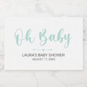 Oh Baby Green Mini Sparkling Weinflaschen Etikett (Einzelnes Label)