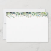 Oh Baby Greenery Baby Duwer Gender Neutral Einladung (Rückseite)