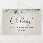 Oh Baby Greeney Individuelle Name Baby Dusche Gefa Schaumweinetikett (Einzelnes Label)