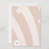 Oh Baby Groovy Daisy Dusche Einladung (Rückseite)