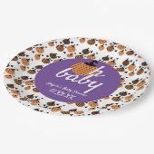 Oh Baby Halloween Confetti Pumpkins Baby Dusche Pappteller (Schrägansicht)