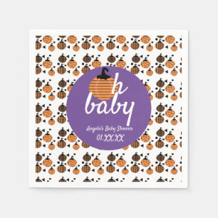 Oh Baby Halloween Confetti Pumpkins Baby Dusche Serviette