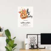 Oh, Baby! Halloween Fall Pumpkin Verlasse Willkomm Poster (Heimbüro)