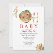 Oh Baby Hamburger und Fries Co Ed Baby Shower Invi Einladung (Vorderseite)
