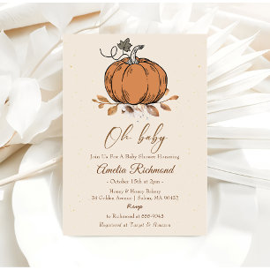 Oh Baby! Herbst Pumpkin Autumn Baby Dusche Einladung