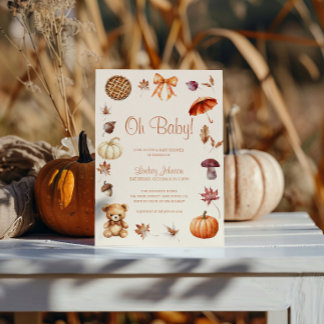 Oh Baby Herbst Terrakotta Baby Shower Einladung
