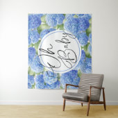 Oh Baby Hydrangea Blue Flowers Wandteppich (Beispiel)