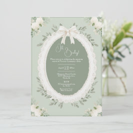 Oh Baby Hydrangea Vintage Baby Shower Einladung