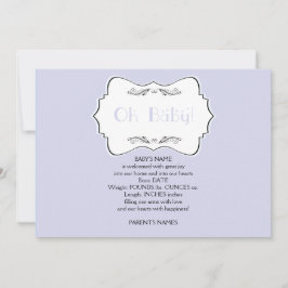 Oh Baby in Blue Baby Ankündigung