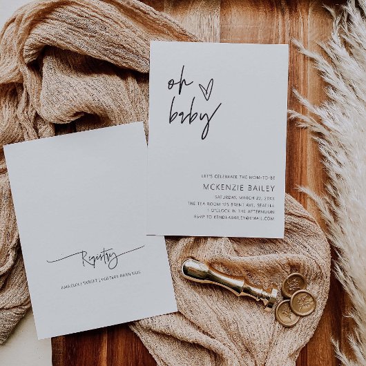 Oh Baby Invitation Baby Shower Party Einladung G40