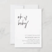 Oh Baby Invitation Baby Shower Party Einladung G40 (Vorderseite)
