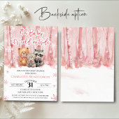 Oh Baby its cold outside Pink Baby Shower Einladung