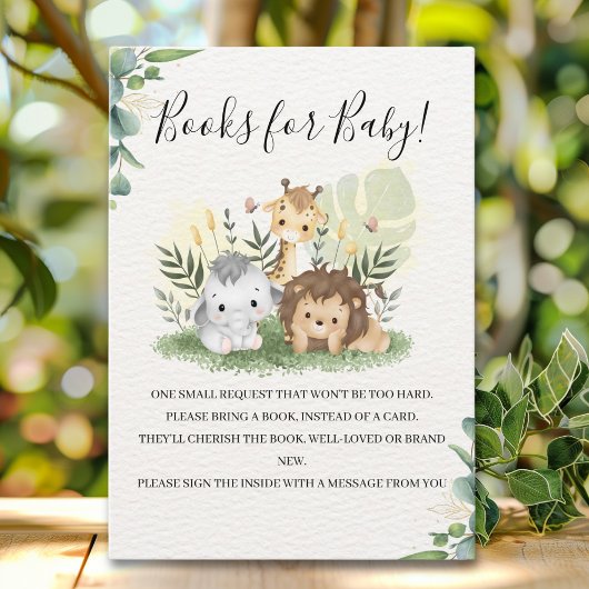 Oh Baby Jungle Animals Baby Shower Begleitkarte