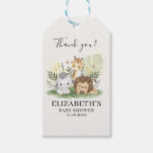 Oh Baby Jungle Animals Baby Shower Geschenkanhänger (Vorderseite)