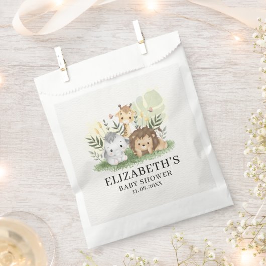 Oh Baby Jungle Animals Baby Shower Geschenktütchen (Ausgeschnitten)