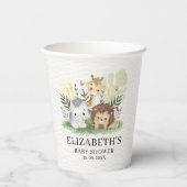 Oh Baby Jungle Animals Baby Shower Pappbecher (Rückseite)