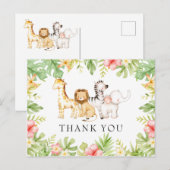 Oh Baby Jungle Baby Dusche Danke Postcard Postkarte (Vorne/Hinten)