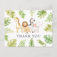 Oh Baby Jungle Baby Dusche Danke Postcard