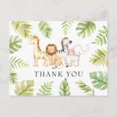 Oh Baby Jungle Baby Dusche Danke Postcard Postkarte (Vorderseite)