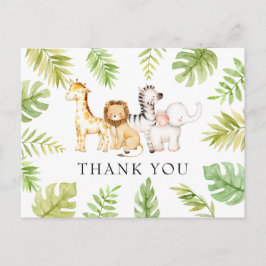 Oh Baby Jungle Baby Dusche Danke Postcard Postkarte