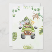 Oh Baby Jungle Baby Dusche Einladung (Rückseite)