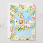 Oh Baby Jungle Baby Dusche Einladung (Rückseite)