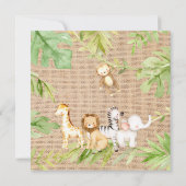 Oh Baby Jungle Baby Dusche Einladung (Rückseite)