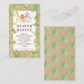 Oh Baby Jungle Baby Dusche Windelwanne Enclosur Begleitkarte (Vorne/Hinten)