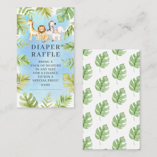 Oh Baby Jungle Baby Duschkabine Windelwanne Begleitkarte (Vorne/Hinten)