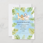 Oh Baby Jungle Baby Duschkabine Windelwanne Einladung (Vorderseite)