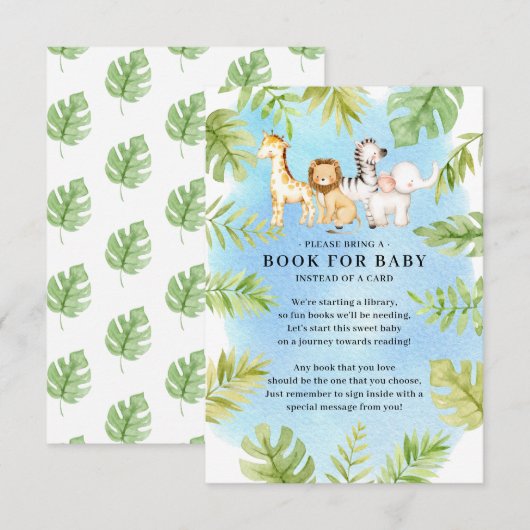 Oh Baby Jungle Baby Showbook Begleitkarte (Vorne/Hinten)