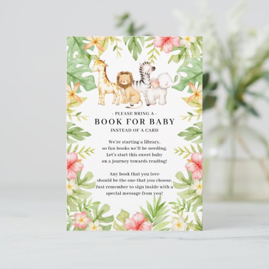 Oh Baby Jungle Baby Showbook Begleitkarte (Stehend Vorderseite)