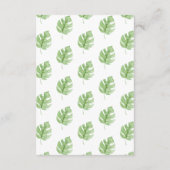 Oh Baby Jungle Baby Showbook für Baby Enclosur Begleitkarte (Rückseite)