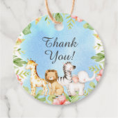 Oh Baby Jungle Baby Showdusche Gefallen Tag Geschenkanhänger (Vorderseite)