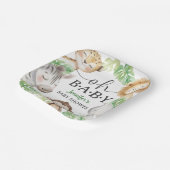 Oh Baby Jungle Baby Shower Safari Animals  Pappteller (Gewinkelt)