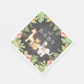 Oh Baby Jungle Babydusche Papier Napkins Serviette (Ecke)