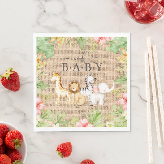 Oh Baby Jungle Babydusche Papier Napkins Serviette (Beispiel)