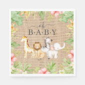 Oh Baby Jungle Babydusche Papier Napkins Serviette (Vorderseite)