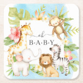 Oh Baby Jungle Rechteckiger Pappuntersetzer (Vorderseite)