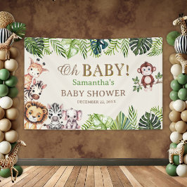Oh Baby Jungle Safari Baby Duschbanner Banner
