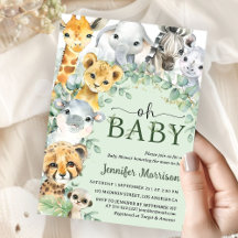 Oh Baby Jungle Safari Tiere Baby Shower