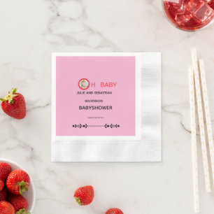 Oh Baby Katze Bild Baby Shower Serviette